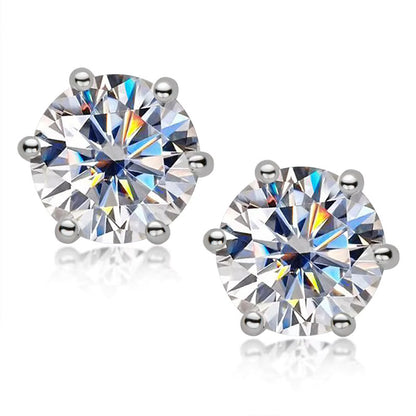 Moissanite Solitaire Earrings