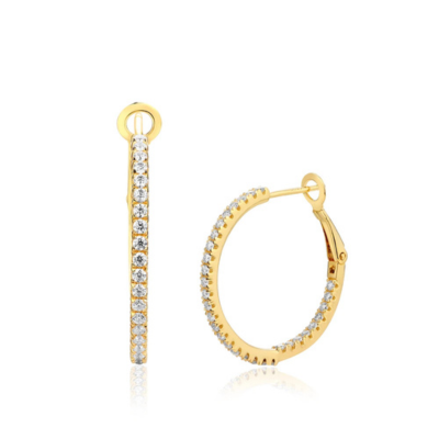 Moissanite Hoop Earrings