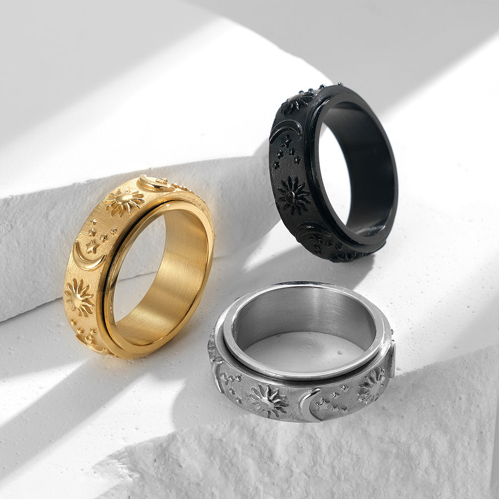 Star, Moon, and Sun Anxiety Rings