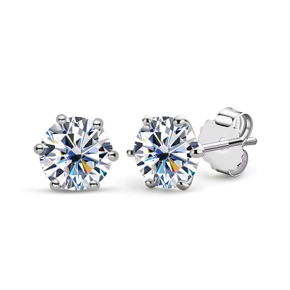 Moissanite Solitaire Earrings