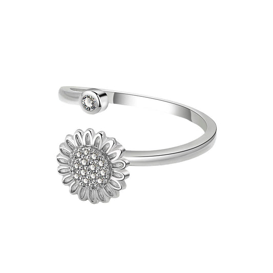 Sunflower Rotating Anxiety Ring