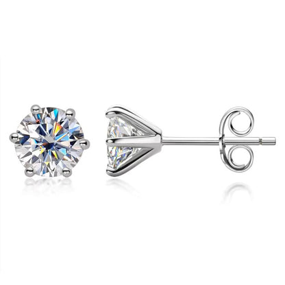 Moissanite Solitaire Earrings