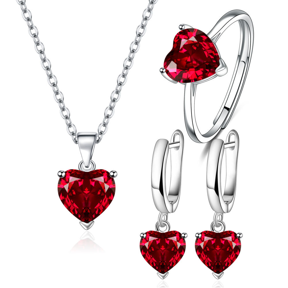 Heart Zircon Bridal Set