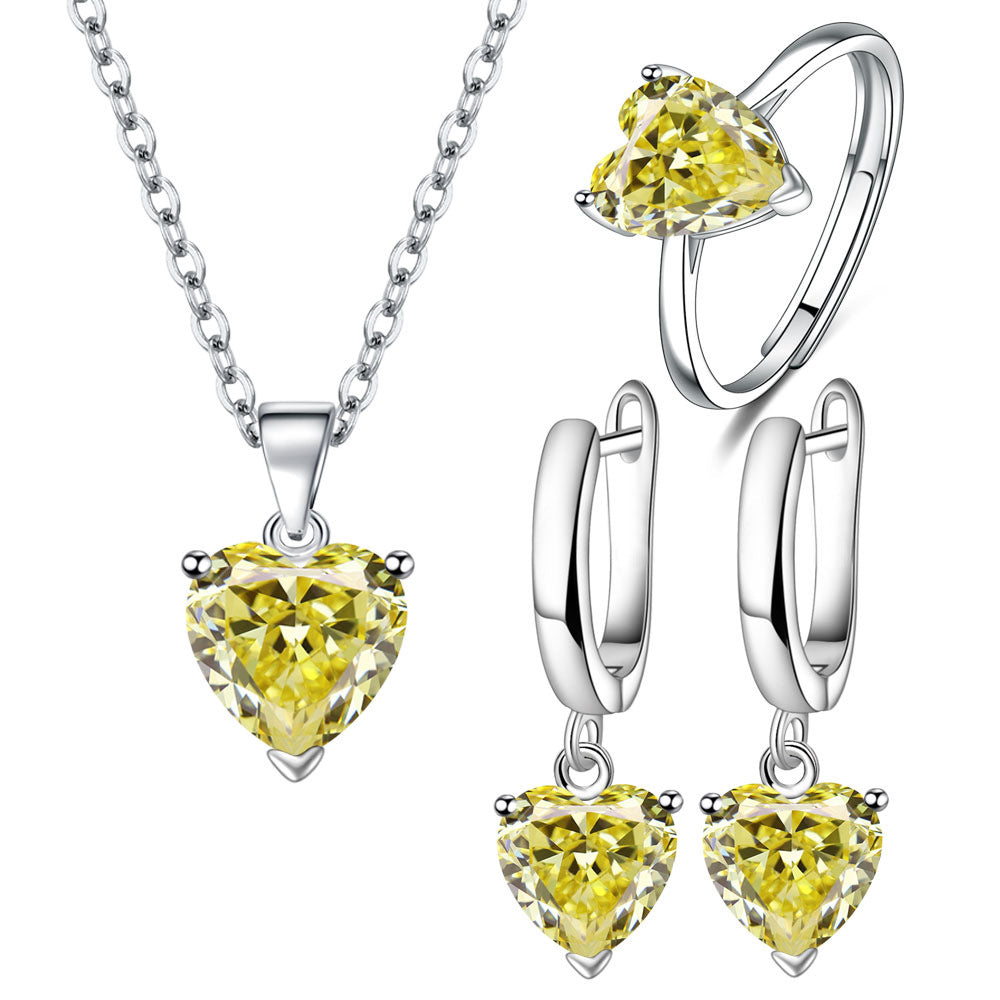 Heart Zircon Bridal Set