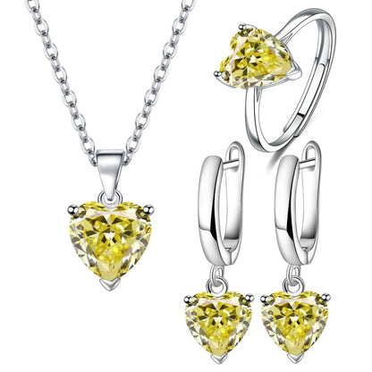 Heart Zircon Bridal Set