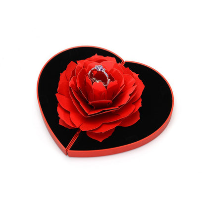 Heart Flower Ring Box