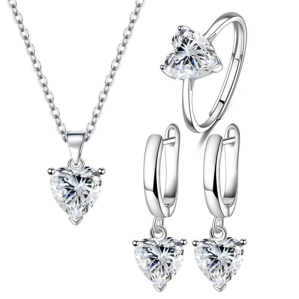 Heart Zircon Bridal Set