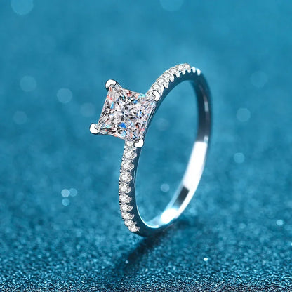 Princess Cut Moissanite Engagement Ring