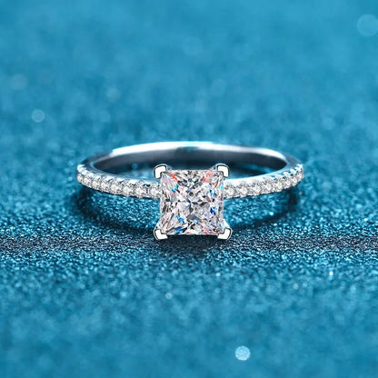 Princess Cut Moissanite Engagement Ring