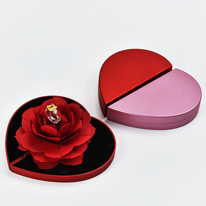 Heart Flower Ring Box