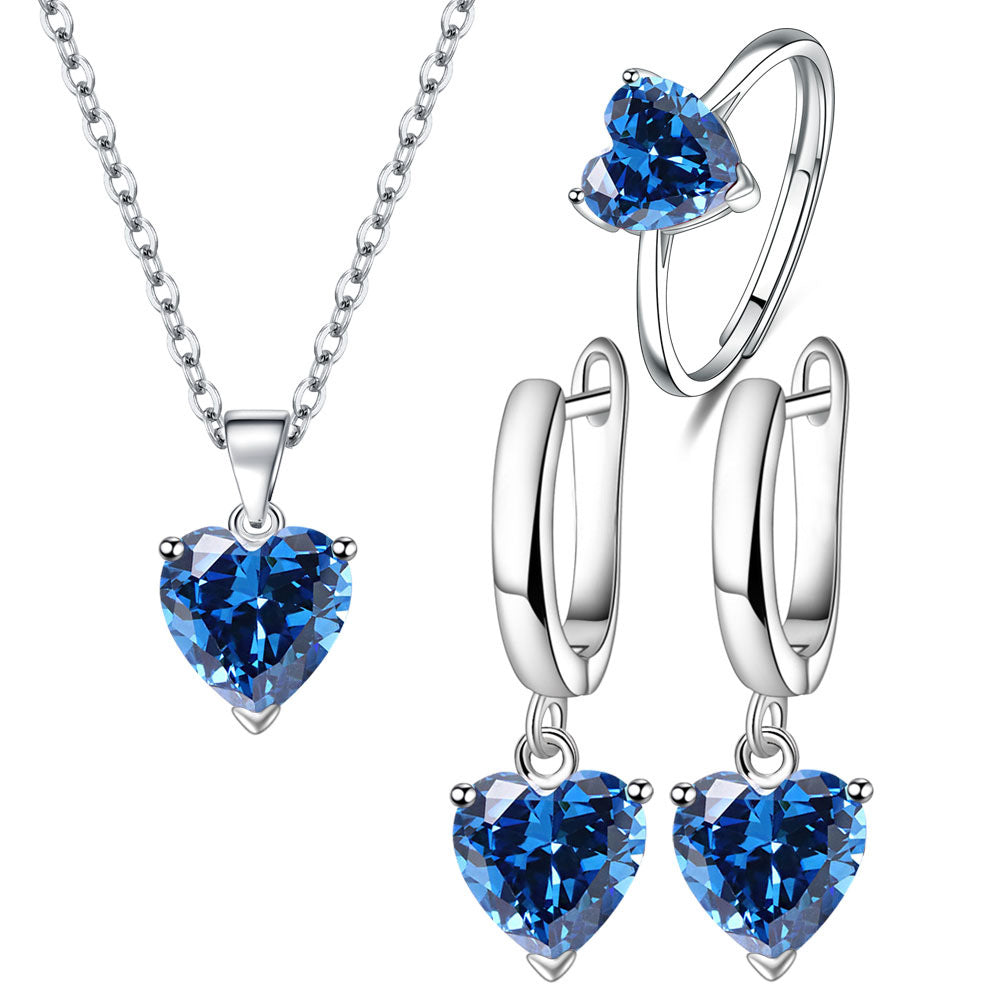 Heart Zircon Bridal Set